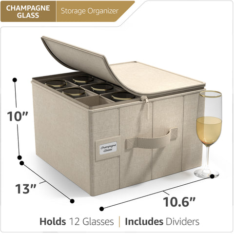 China Storage Champagne Glass Container Dinnerware Organizer (1 Piece)