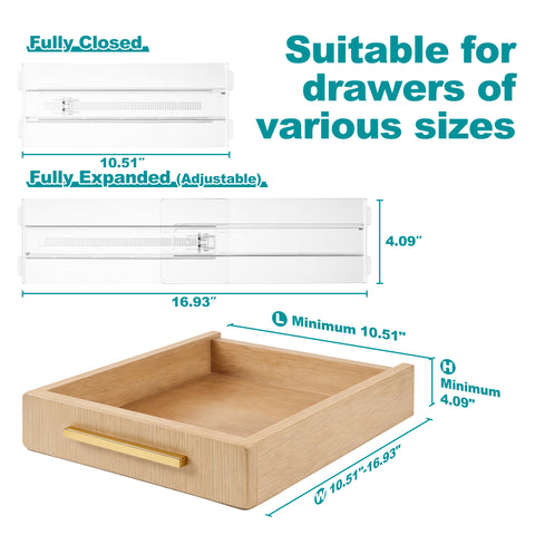 8 Pack Adjustable Drawer Dividers