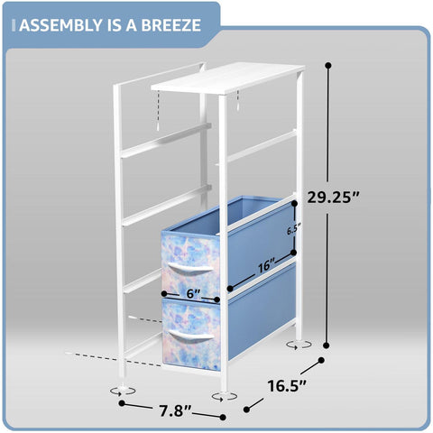 4 Drawer Narrow Storage Tower