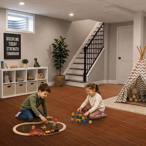 16 Tiles 64 Sq ft Wood Grain Foam Mats