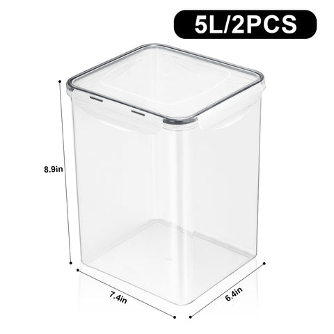 Large Food Storage Airtight Containers (2 Pack)