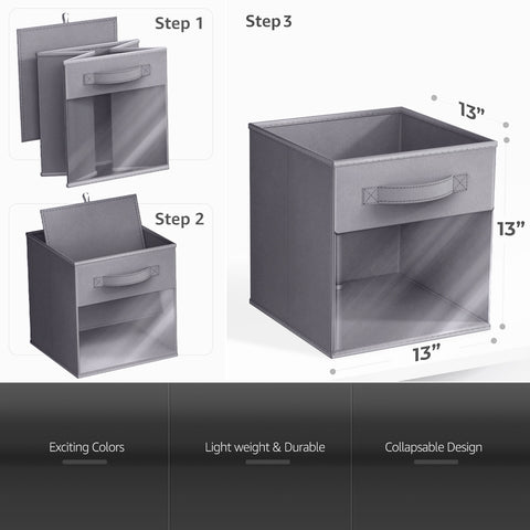 13" Large Storage Bin with Clear Window – 6-Pack