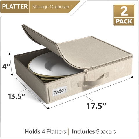 China Storage Platter Plate Container Dinnerware Organizers