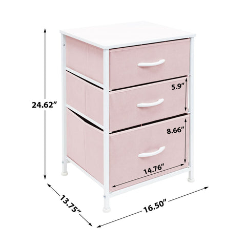 3 Drawer Display Nightstand