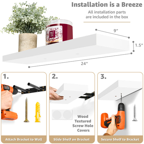 Rectangle Floating Shelf (1-Piece)