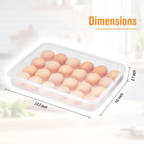 Egg Containers with Lids (Set of 2, Holds 48 Eggs)