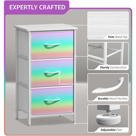 3 Drawer Display Nightstand