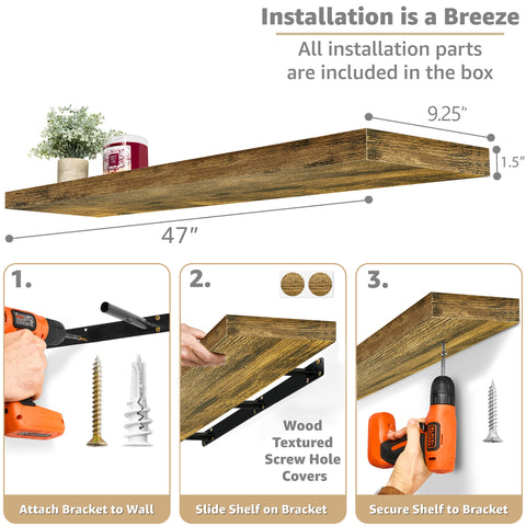 Extra Long Floating Shelf (1-Piece)