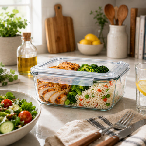 Glass Food Storage Container with Lid