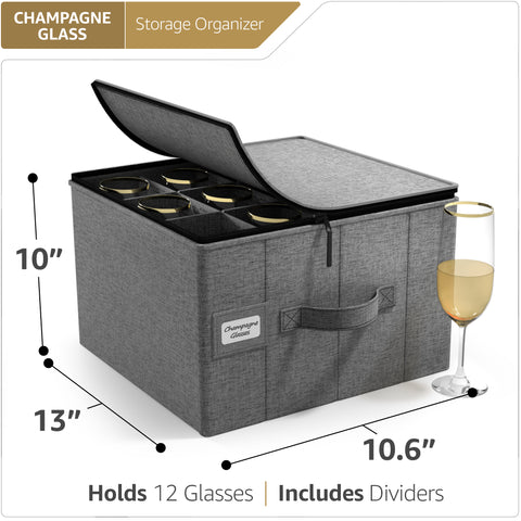 China Storage Champagne Glass Container Dinnerware Organizer (1 Piece)