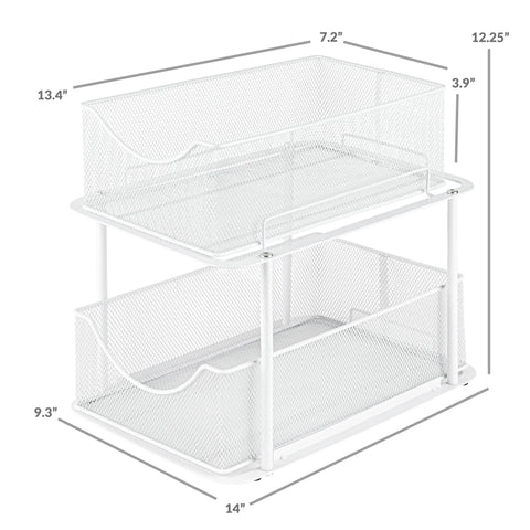 Mesh Sliding Drawers Baskets (2 Tier)