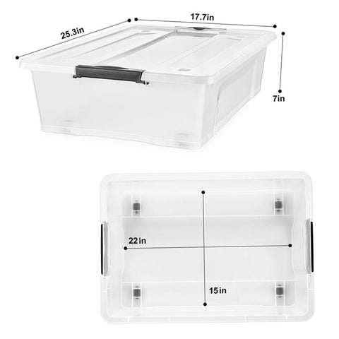 Underbed Bins with Lids (Set of 8)
