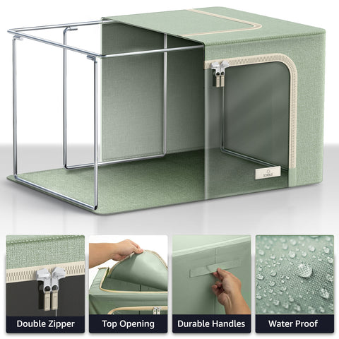 Storage Bins with Metal Frame (Single Pack)