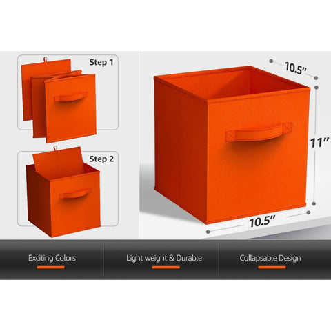 11" Cube Storage Bins (6 Pack)