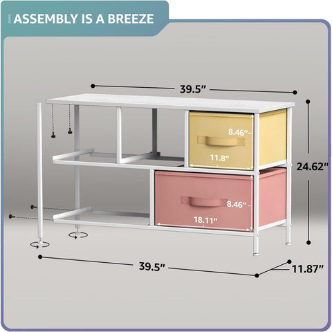 5 Drawer Wide Short Dresser