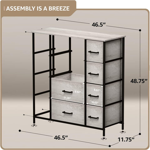 12 Drawer Tall Wide Dresser