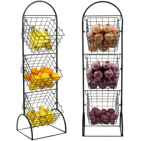 Adjustable Market Basket Stand (3 Tier)