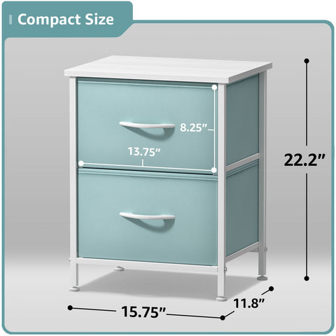 2 Drawer Display Nightstand (Set of 2)