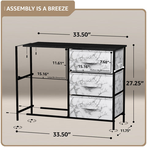 5 Drawer Dresser Nightstand