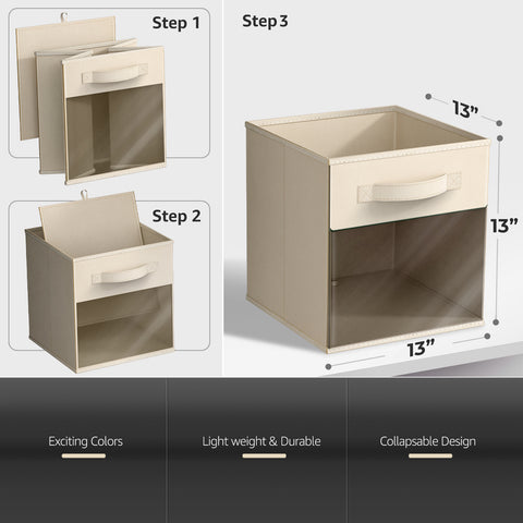 13" Large Storage Bin with Clear Window – 6-Pack