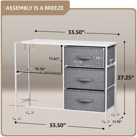 5 Drawer Dresser Nightstand