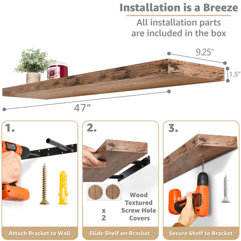 Extra Long Floating Shelf (1-Piece)