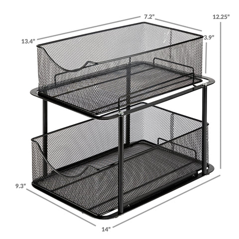 Mesh Sliding Drawers Baskets (2 Tier)