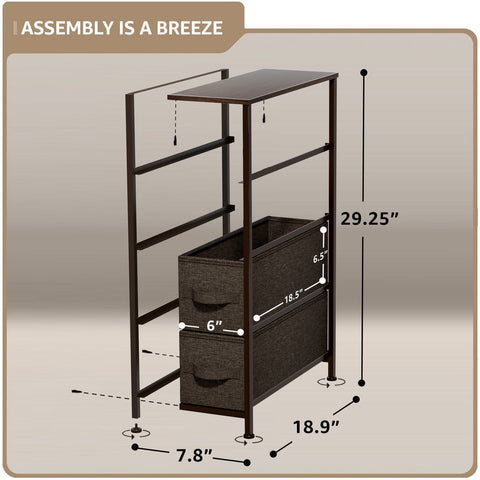 4 Drawer Narrow Storage Tower