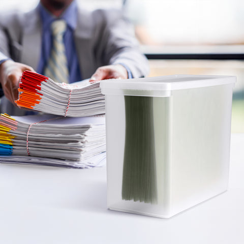 Plastic File Crate with Lid