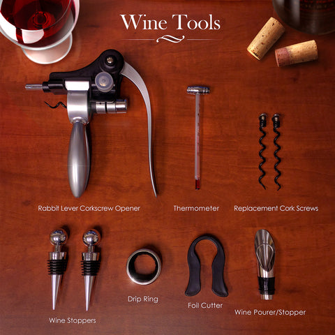 Deluxe Wine Corkscrew Tool Set (9 Pc)