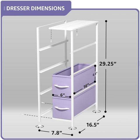 4 Drawer Narrow Storage Tower