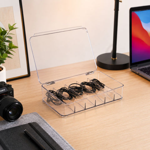Cable Organizer Storage Boxes with Lid