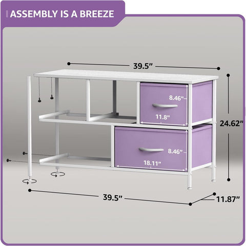 5 Drawer Wide Short Dresser