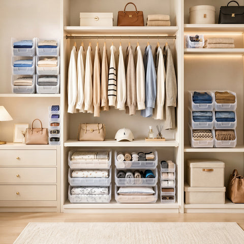 Extra Small Open Front Stackable Clothing Storage Bin