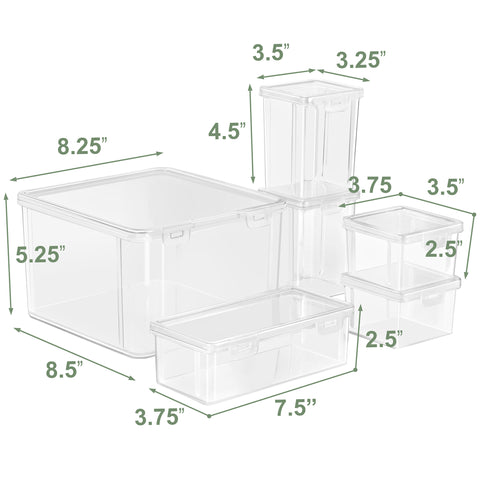 Hardware Storage Container Set (6 Pc)