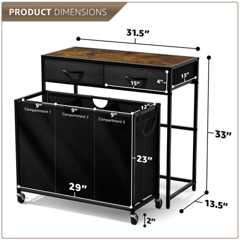 Pull-Out Laundry Hamper with Wheels