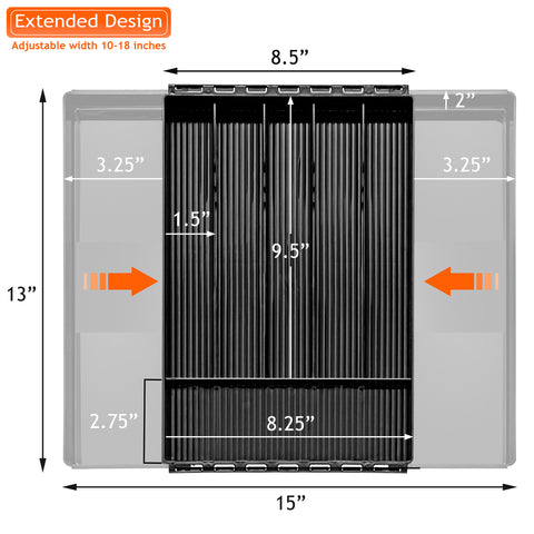 Expandable Kitchen Drawer Organizer & Utensil Tray