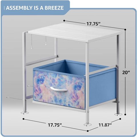 2 Drawer Display Nightstand