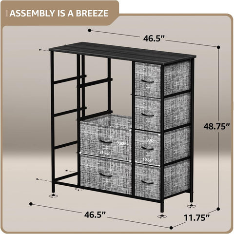 12 Drawer Tall Wide Dresser