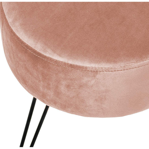 Velvet Footrest Stool (Round)