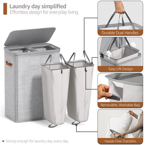 Collapsible Laundry Hamper with Lid - Sorbus Home