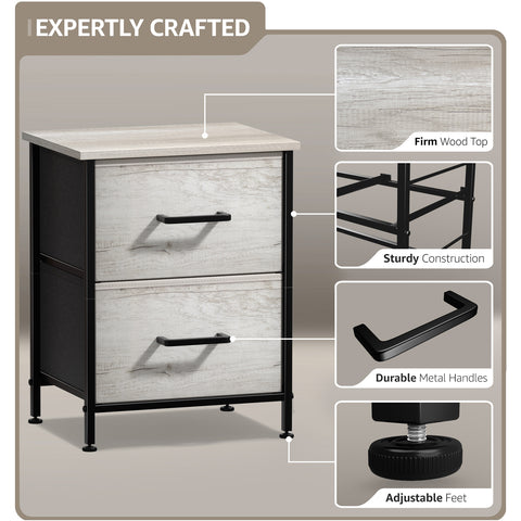 2 Drawer Display Nightstand