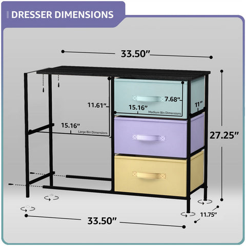 5 Drawer Dresser Nightstand