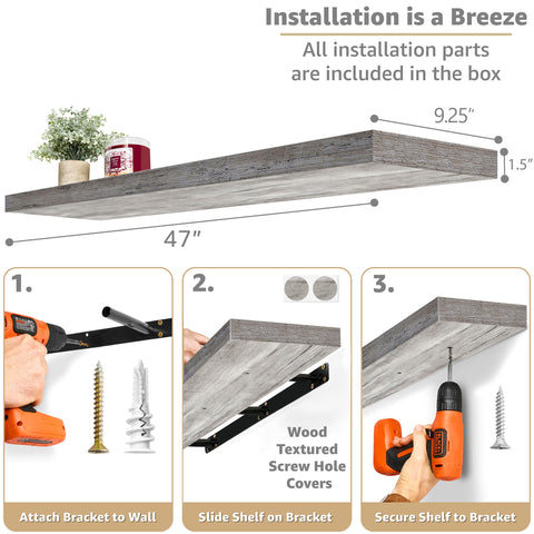 Extra Long Floating Shelf (1-Piece)