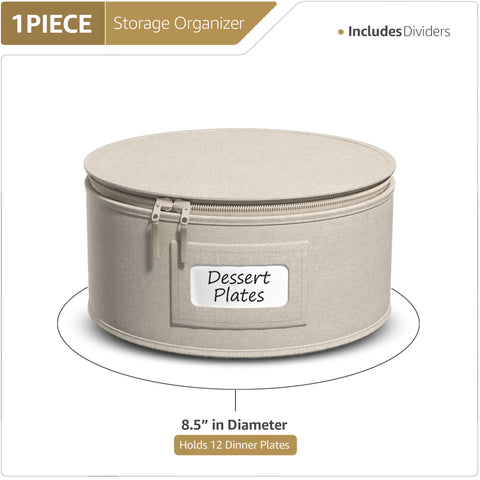 China Storage Dessert Plate Container Dinnerware Organizer (1 Piece)