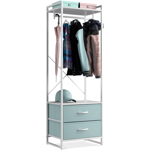 2 Drawer Clothing Rack Storage