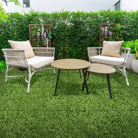 Artificial Interlocking Fake Grass Tiles
