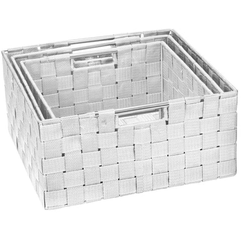 Double Woven Basket Bin Set (3 Pack)