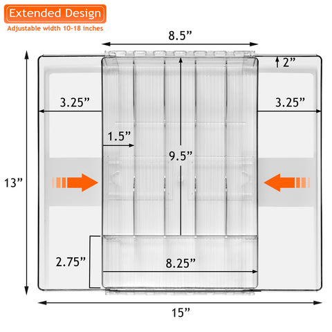 Expandable Kitchen Drawer Organizer & Utensil Tray