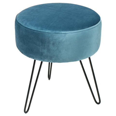 Velvet Footrest Stool (Round)